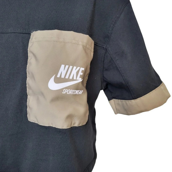Nike Pocket Crop Mixed Media Tee - Picture 2 of 8
